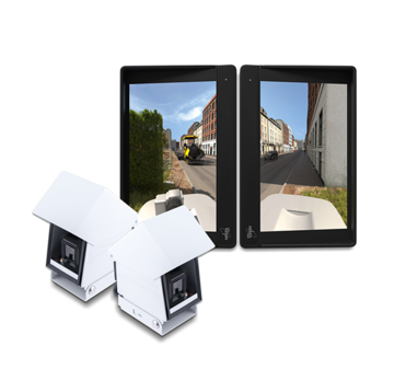 QKMS professional zeigt zwei Kameras in Shutterboxen und zwei Monitore